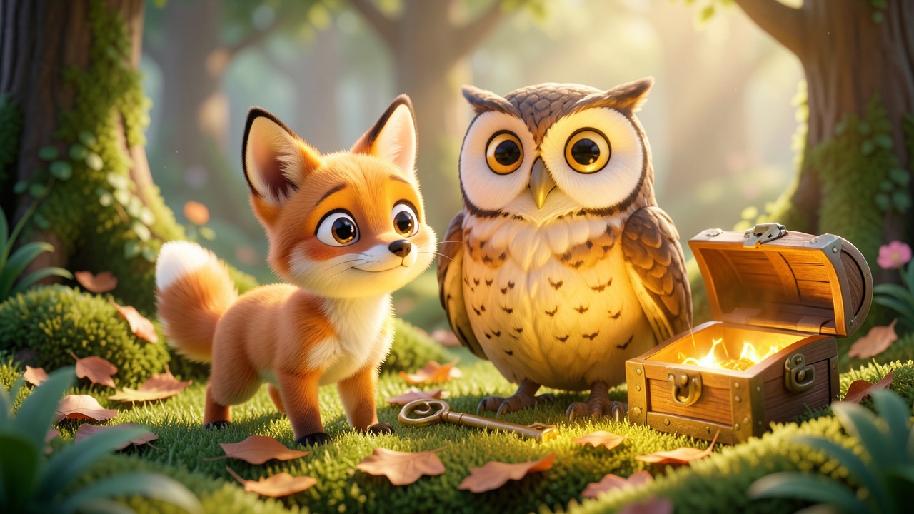 Short Story of Moral: The Little Fox and the Lost Key