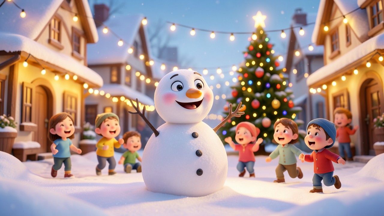 Kleine Weihnachtsgeschichte vom schweigsamen Schneemann
