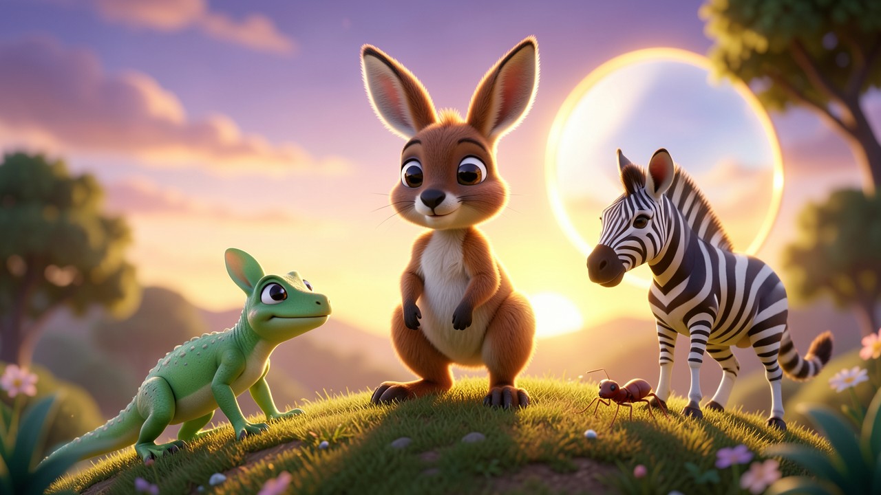 Contos de Animais: O Canguru e o Segredo do Pôr do Sol