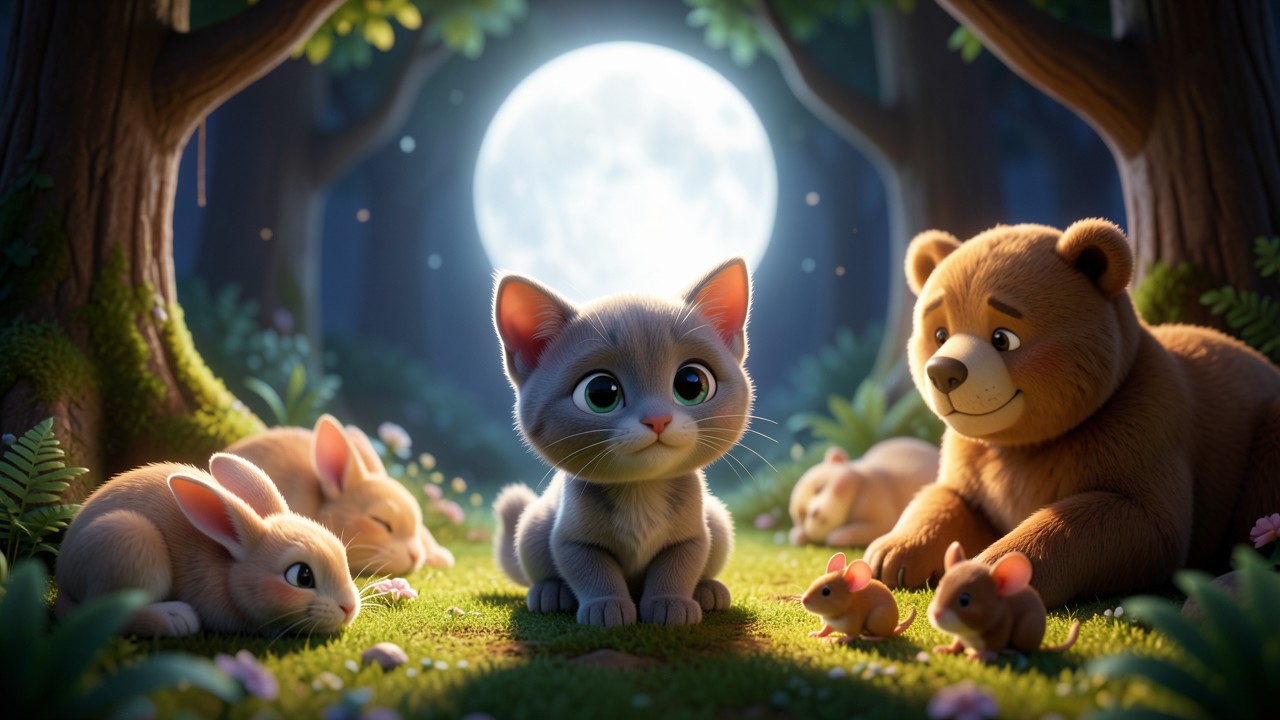 Histoire courte pour dormir : Le Chat qui Chantait sous la Lune