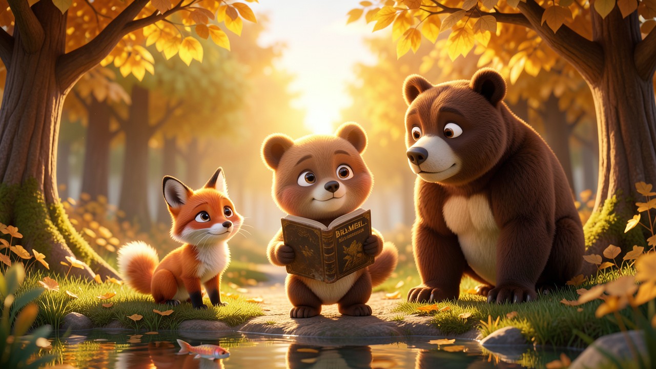Das Märchen Bären im goldenen Herbst