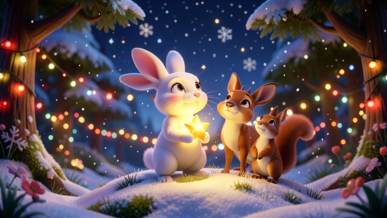 Cuento de navidad para niños de preescolar: La estrella que brilló en el bosque