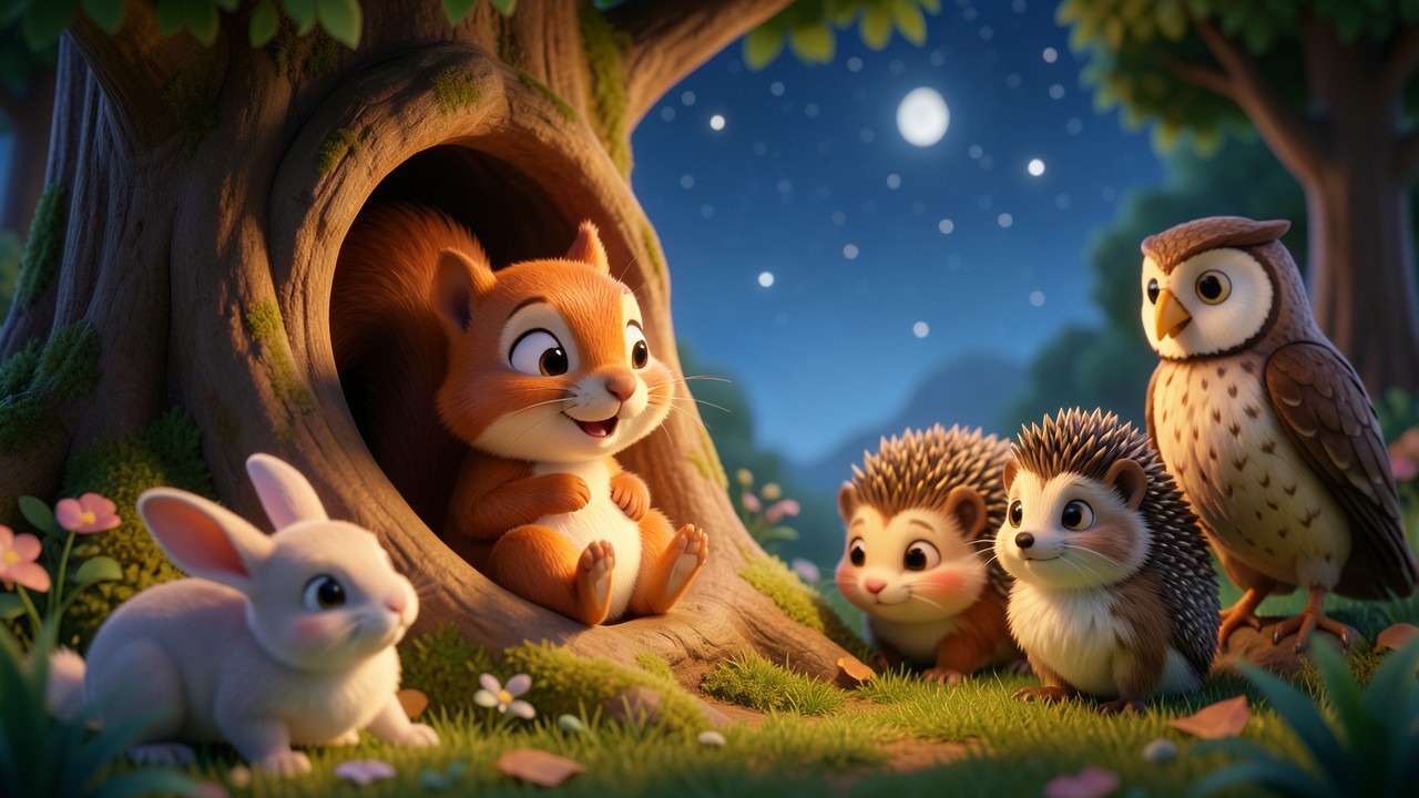 Funny Bedtime Stories Short: The Snoring Squirrel