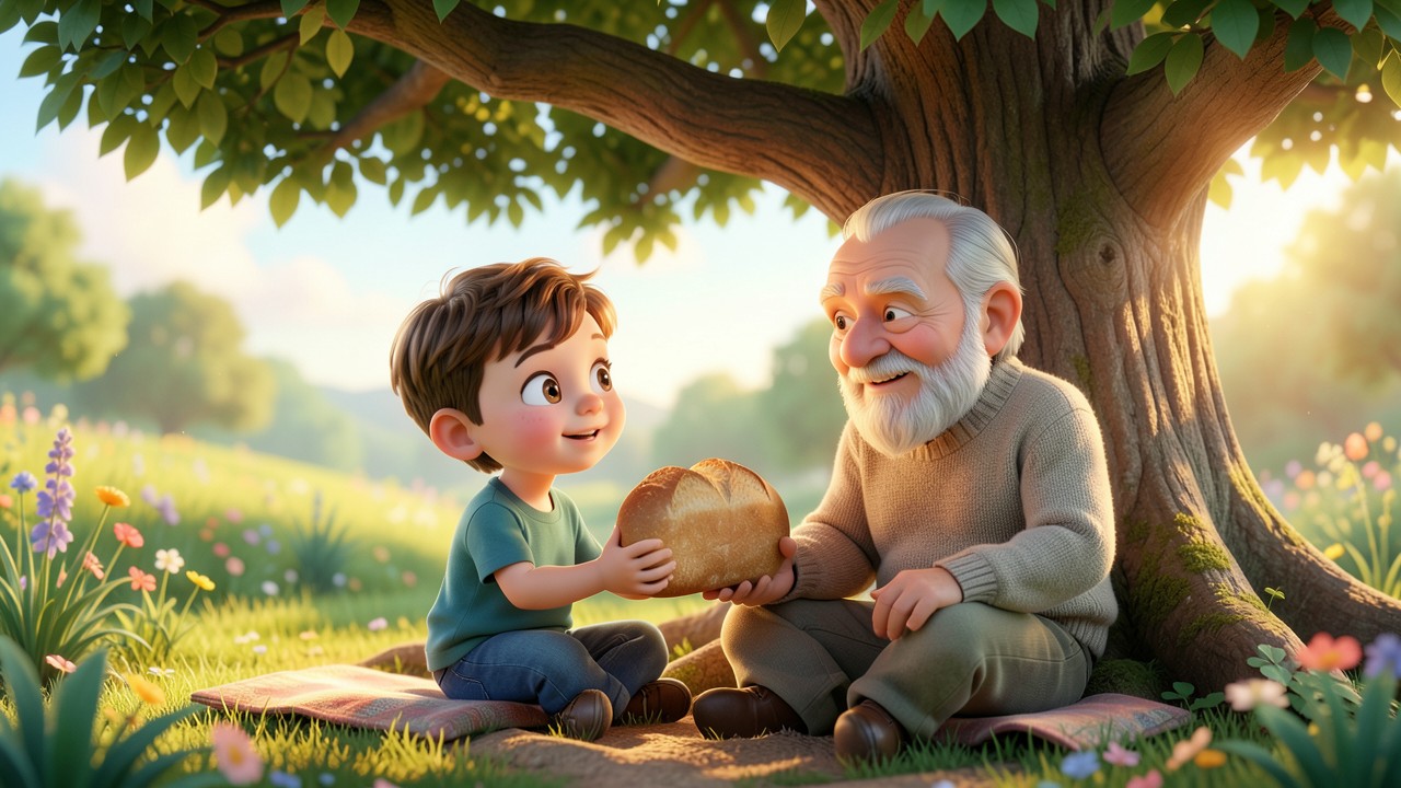História Bíblia Infantil: O Menino que Compartilhou Seu Pão