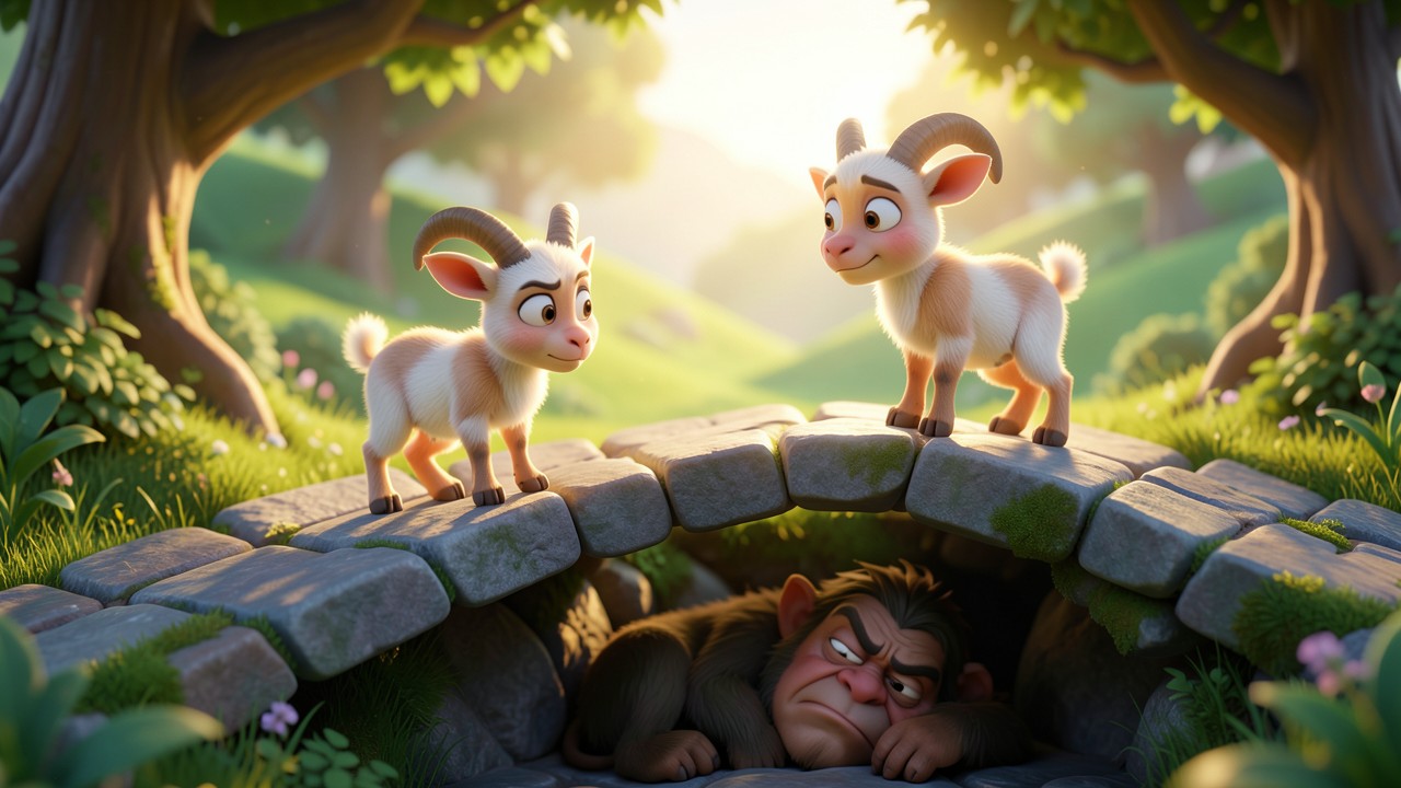 Three Billy Goats Gruff: A Tale of Brave Little Goats