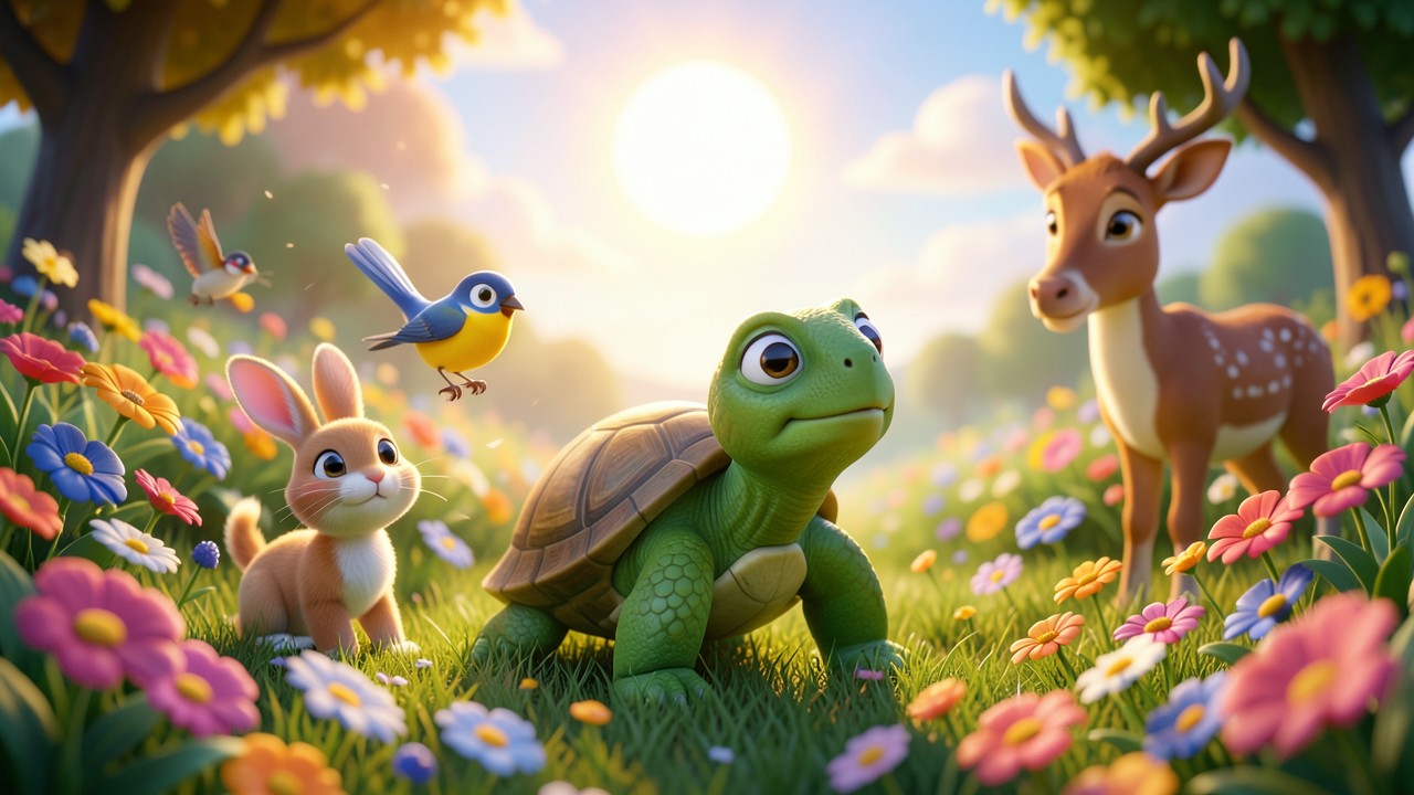 Cuentos del medio ambiente cortos: La tortuga que sembró flores