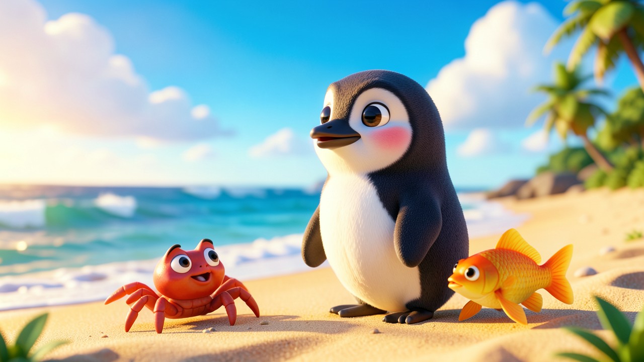 Histórias Pequenas para Ler: O Pinguim que Não Sabia Nadar