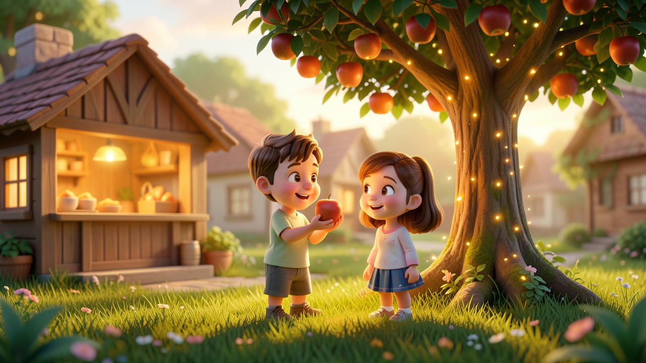 Morality Stories: The Honest Baker and the Magic Apple Tree