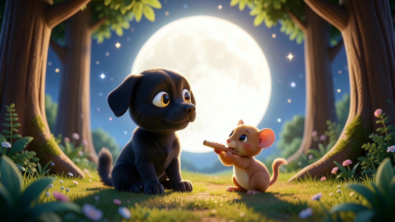 Histoire du soir à lire : Le Chien qui chantait sous la lune