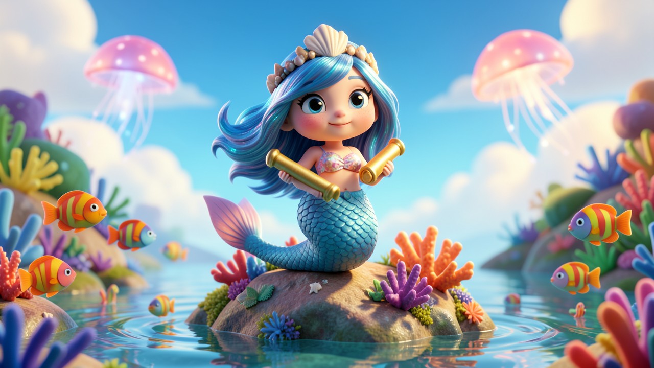 Geschichte Meerjungfrau und das verlorene Lied