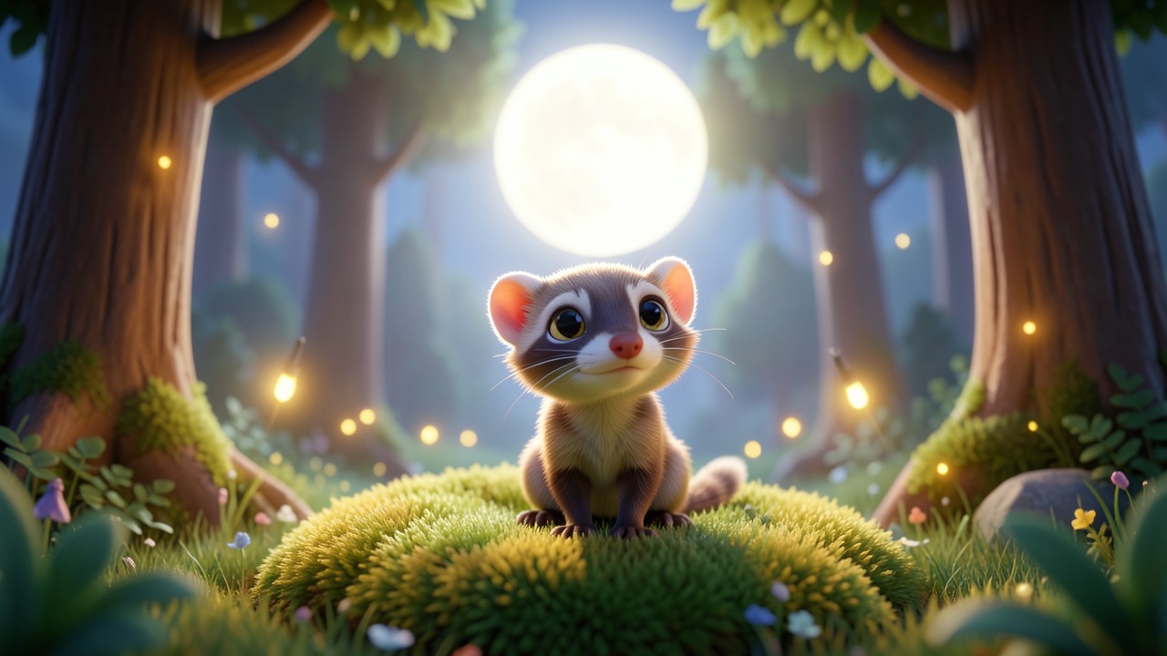 Geschichten für Kinder zum Einschlafen: Der Mond und das kleine Wiesel