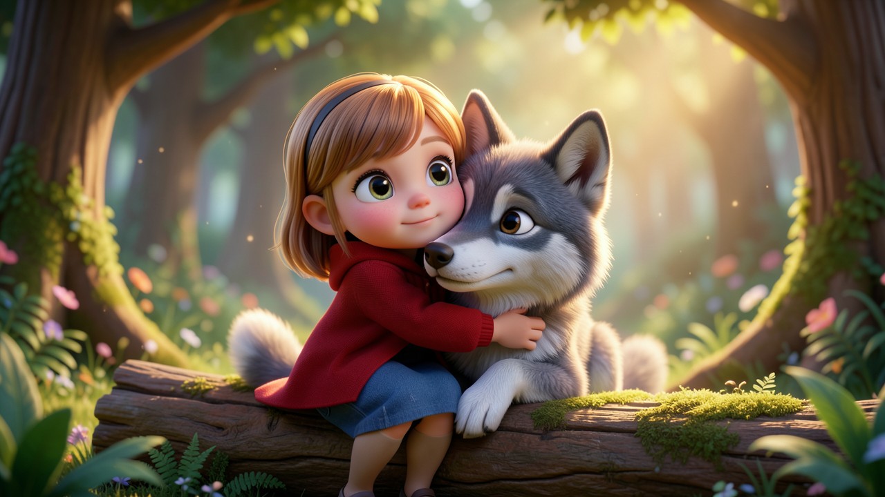 Texto Conto Pequeno: A Menina e o Lobo que Cantava