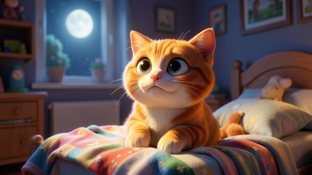 Histoire courte qui fait rire : Le chat qui ne voulait pas dormir