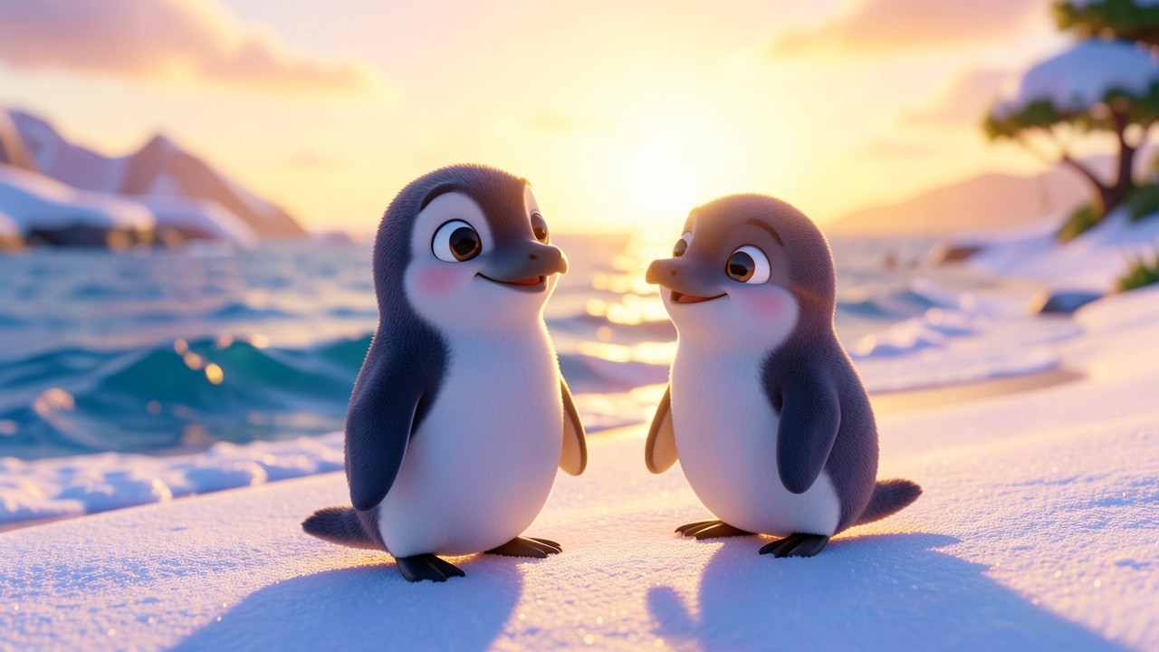 Historinha para criança de 4 anos: O Pinguim que Não Sabia Nadar