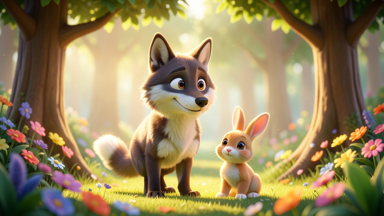 Historinha do Lobo Mau para Ler: A Nova Amizade