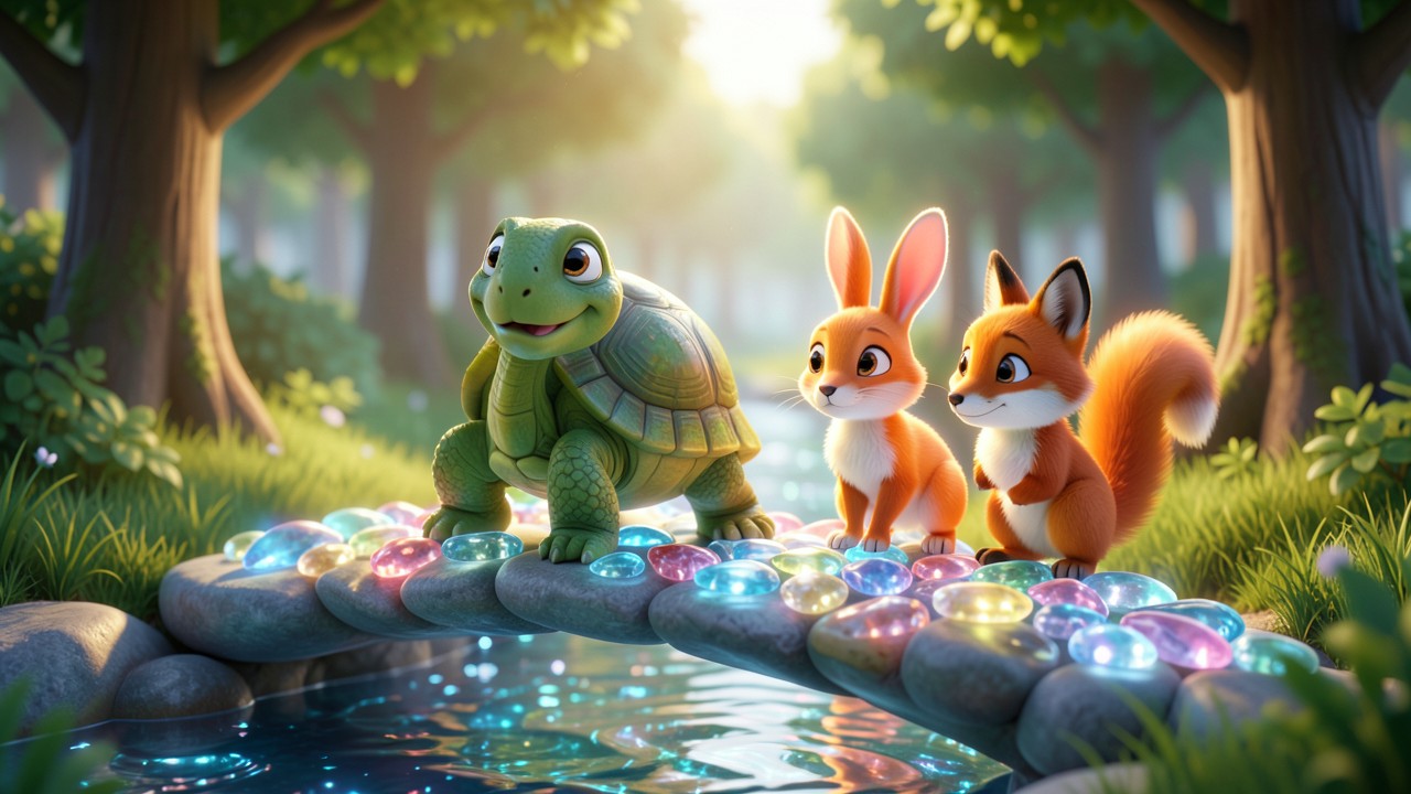 Cuento de la tortuga y el río de cristal