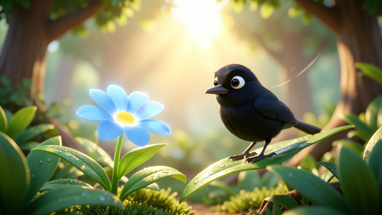 Storia della merla per bambini: La merla e il fiore del silenzio