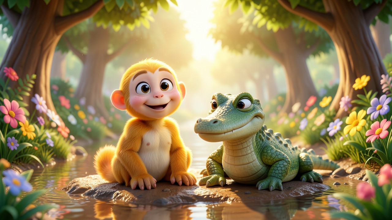 The Monkey and the Crocodile Story
