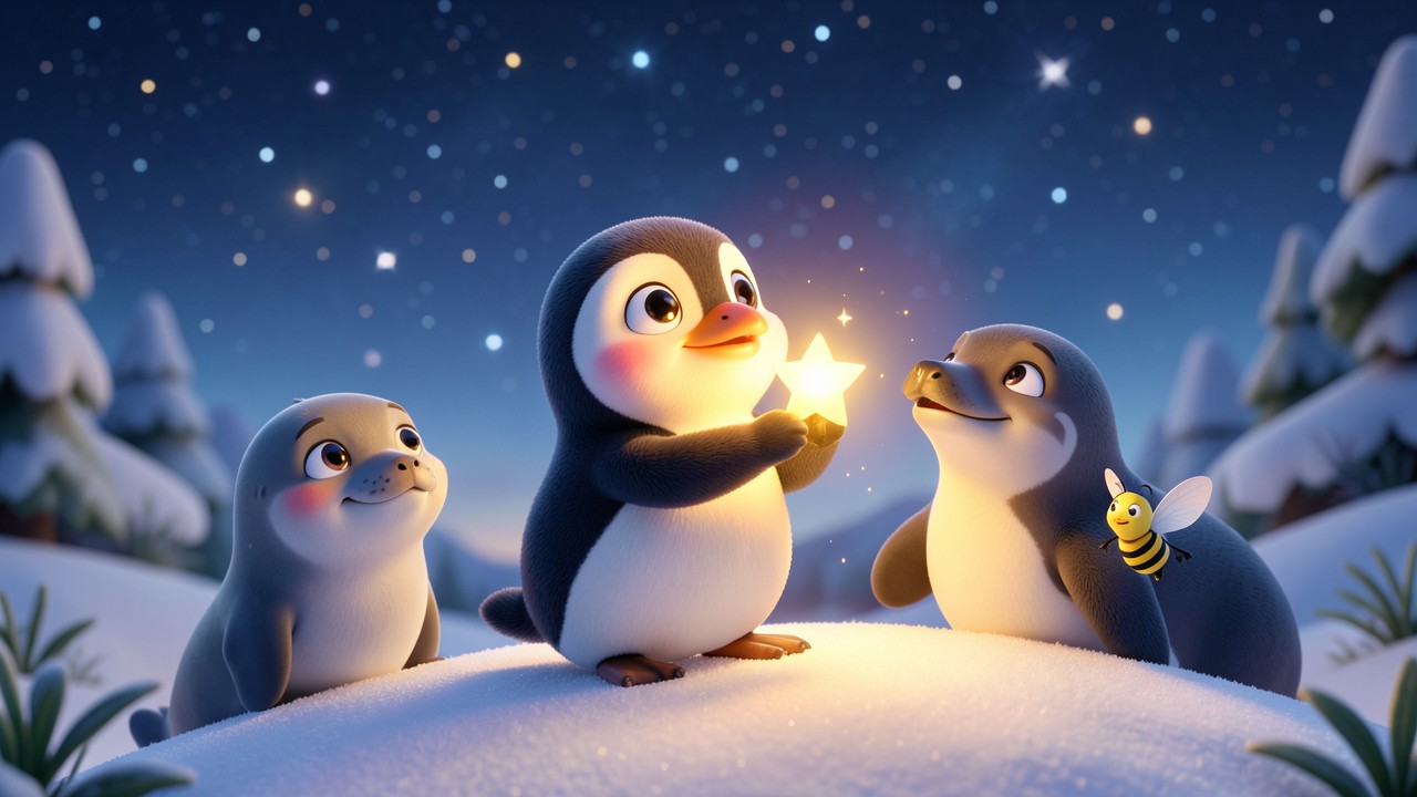 Historinhas para bebê: O Pinguim Que Gostava de Estrelas
