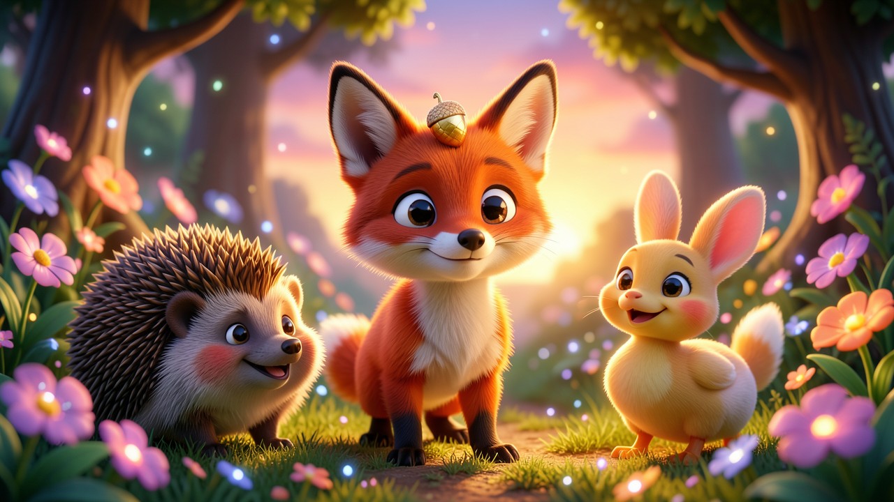 Geschichten lesen online: Der kleine Fuchs und die goldene Nuss