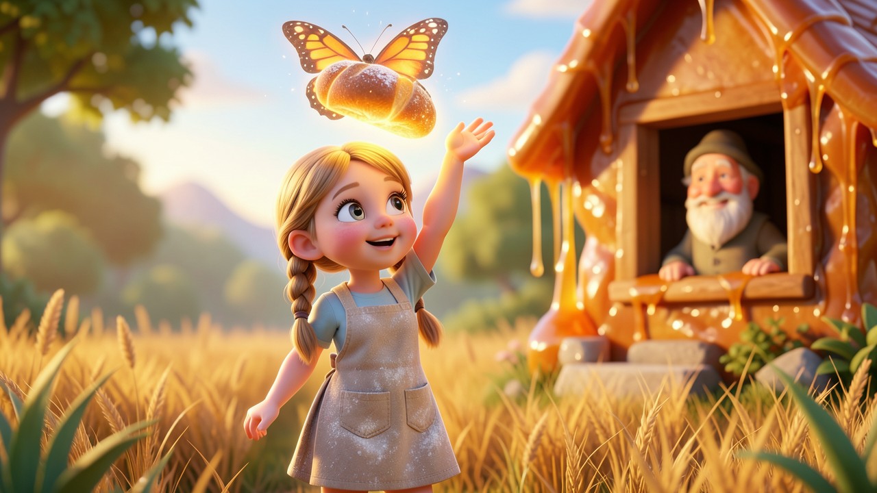 Historias Curtas para Ler: A Menina que Conheceu o Mago do Pão de Mel