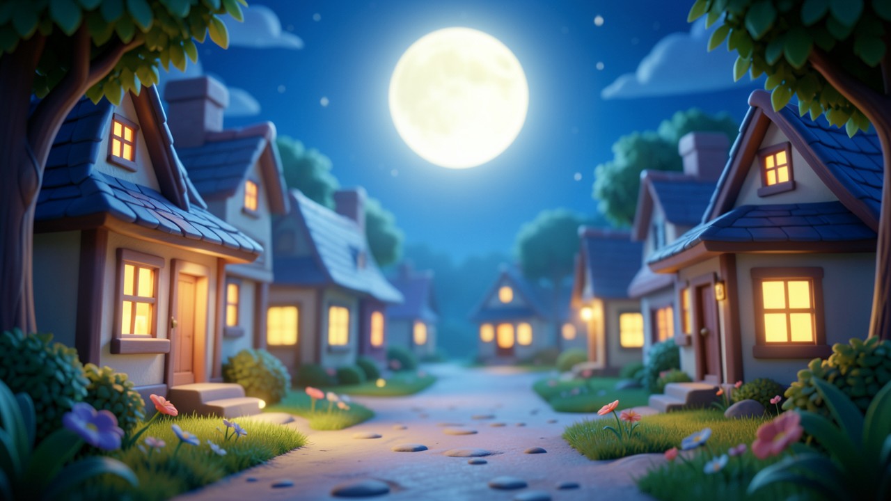 La luna que arropó al pueblo (cuento corto para dormir)