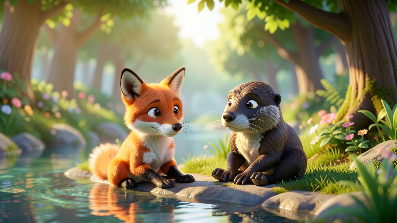 Fable de la fontaine animaux : Le renard et le castor