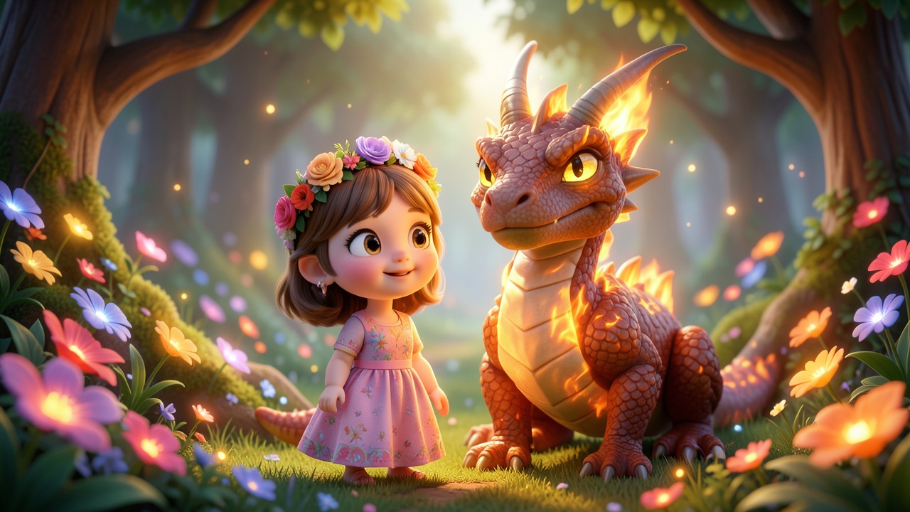 Cuento la princesa de fuego: La llama que brillaba en el bosque