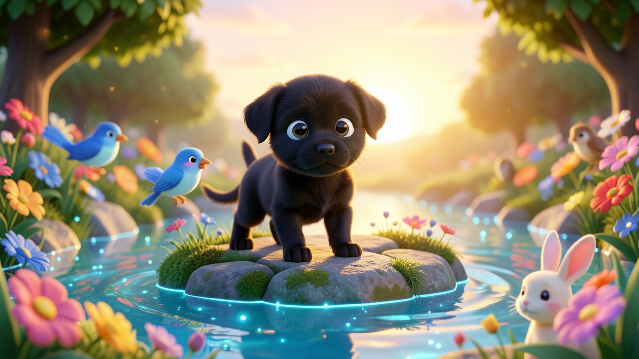 Cuentos famosos para niños: El perrito valiente y el río mágico