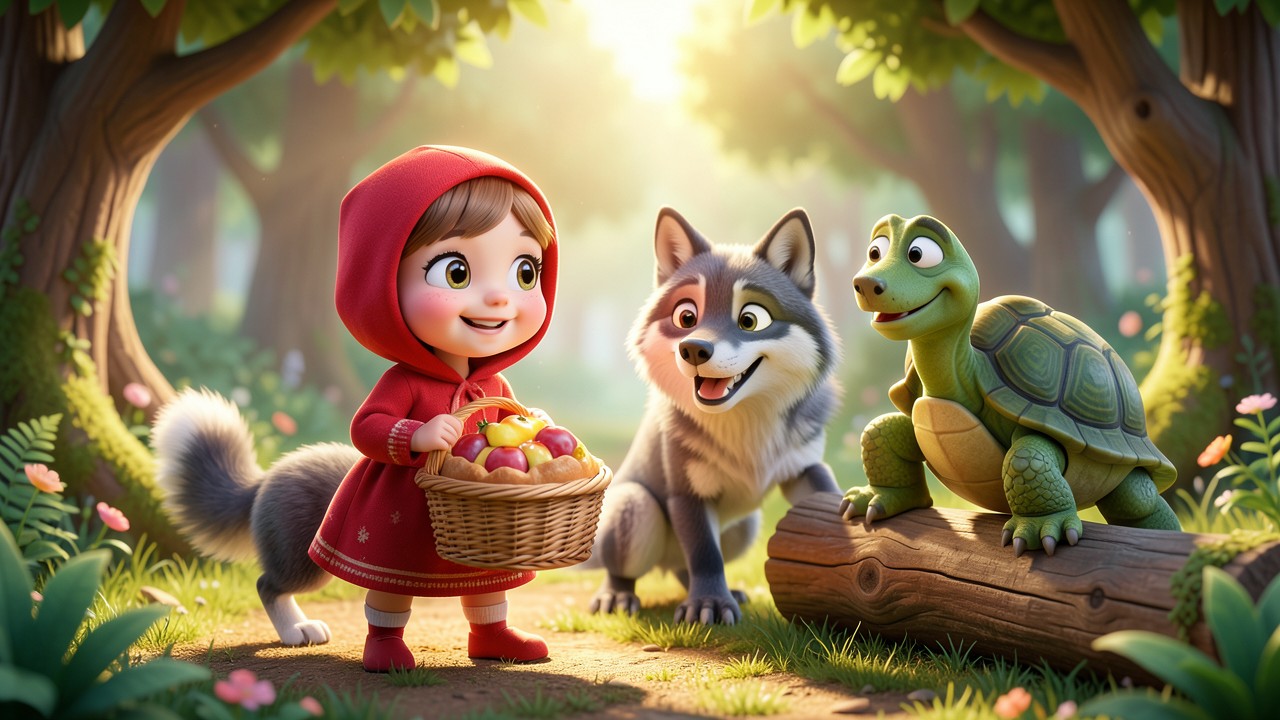 Cuento de caperucita roja completo: La historia de una amistad y una tarta