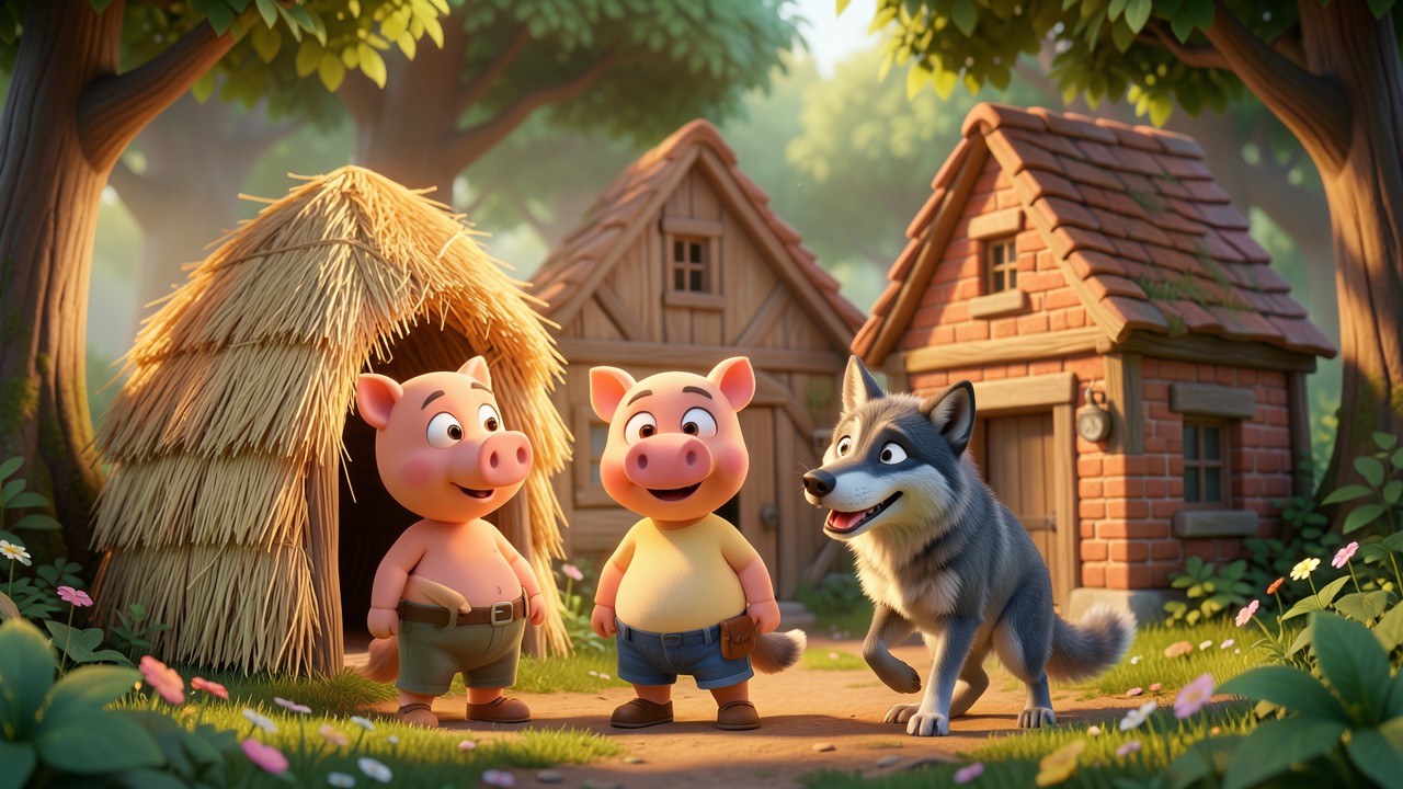 Desenlace del cuento de los tres cerditos