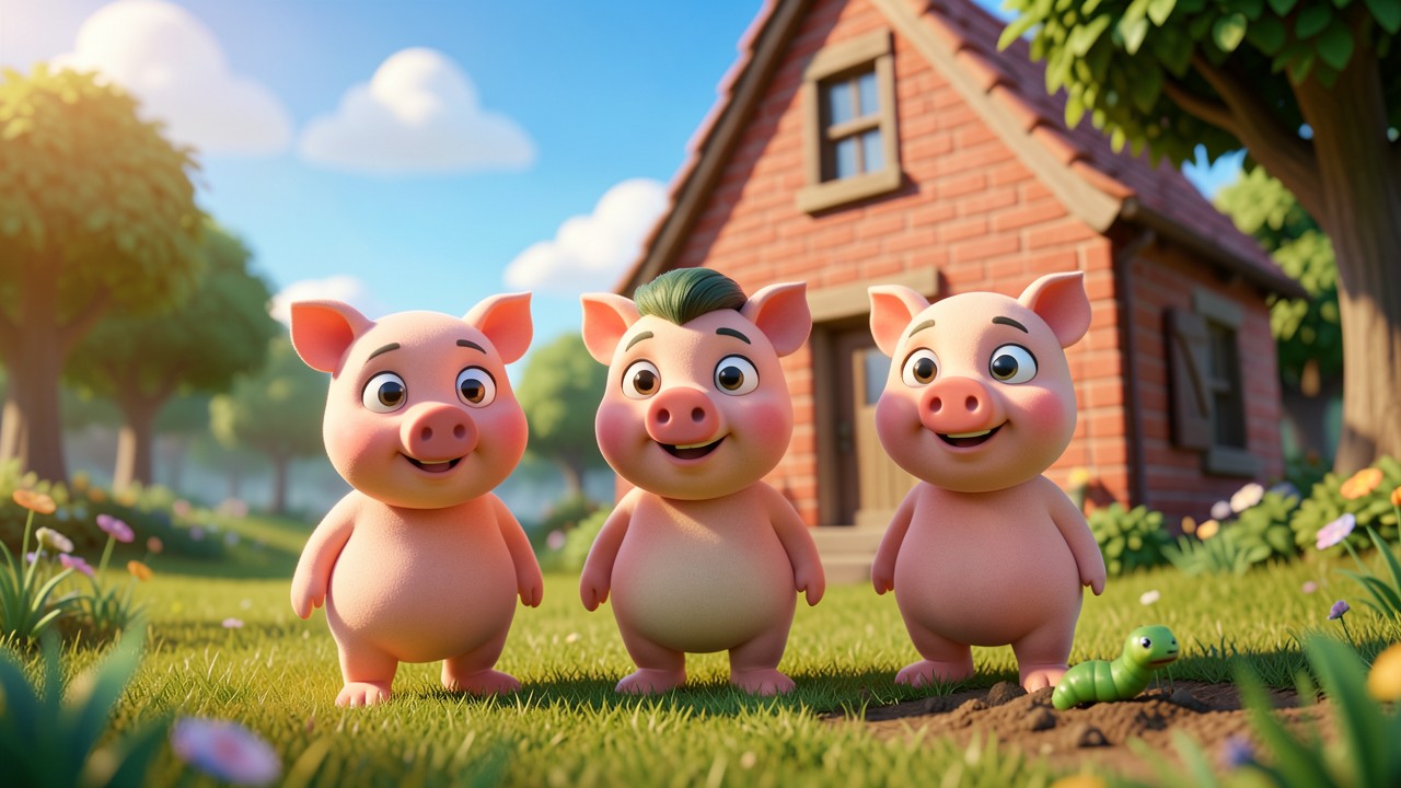 The Story of the Three Little Pigs and the Wiggly Worm