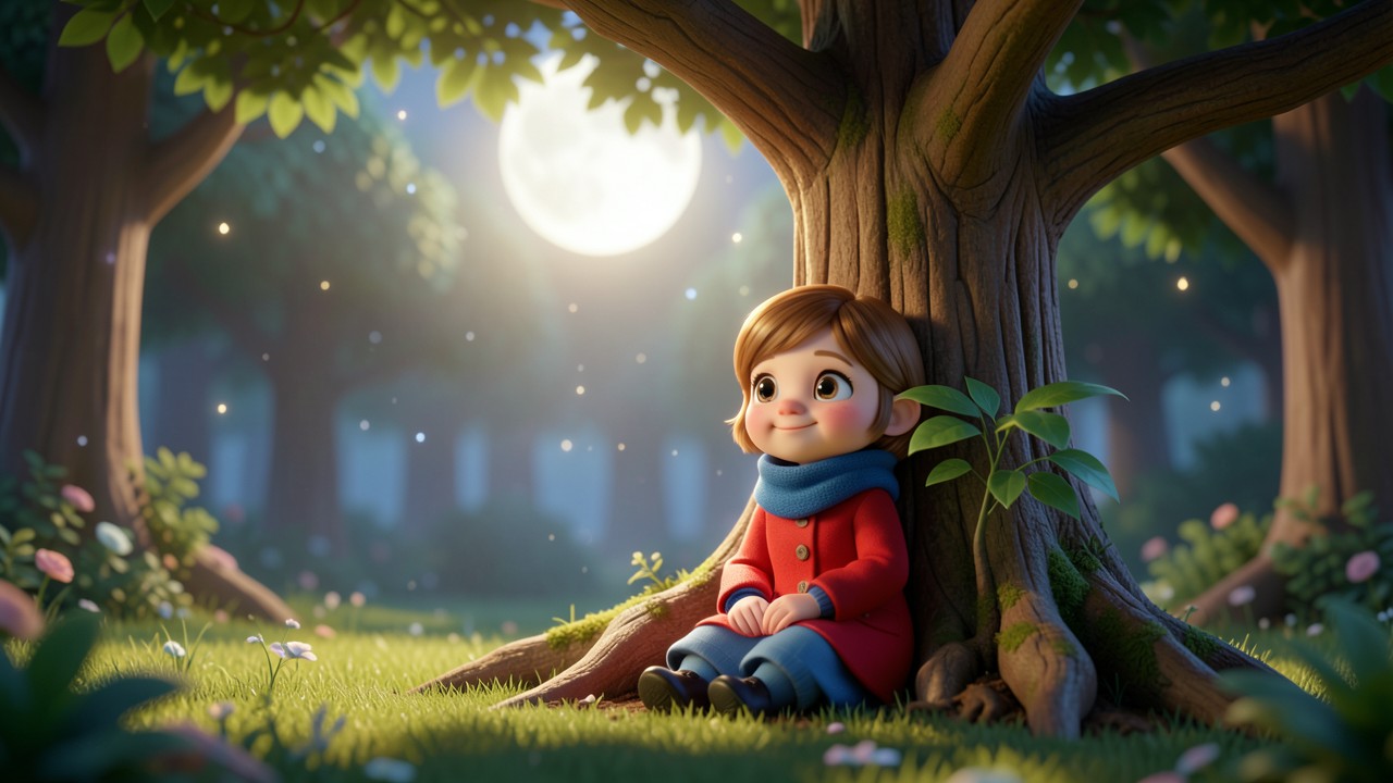 Gute Nacht Geschichten für Kleinkinder: Der Mond und das schlafende Bäumchen