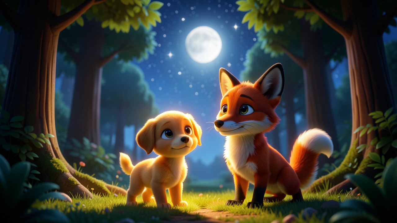 A Dog Story Under the Starry Sky