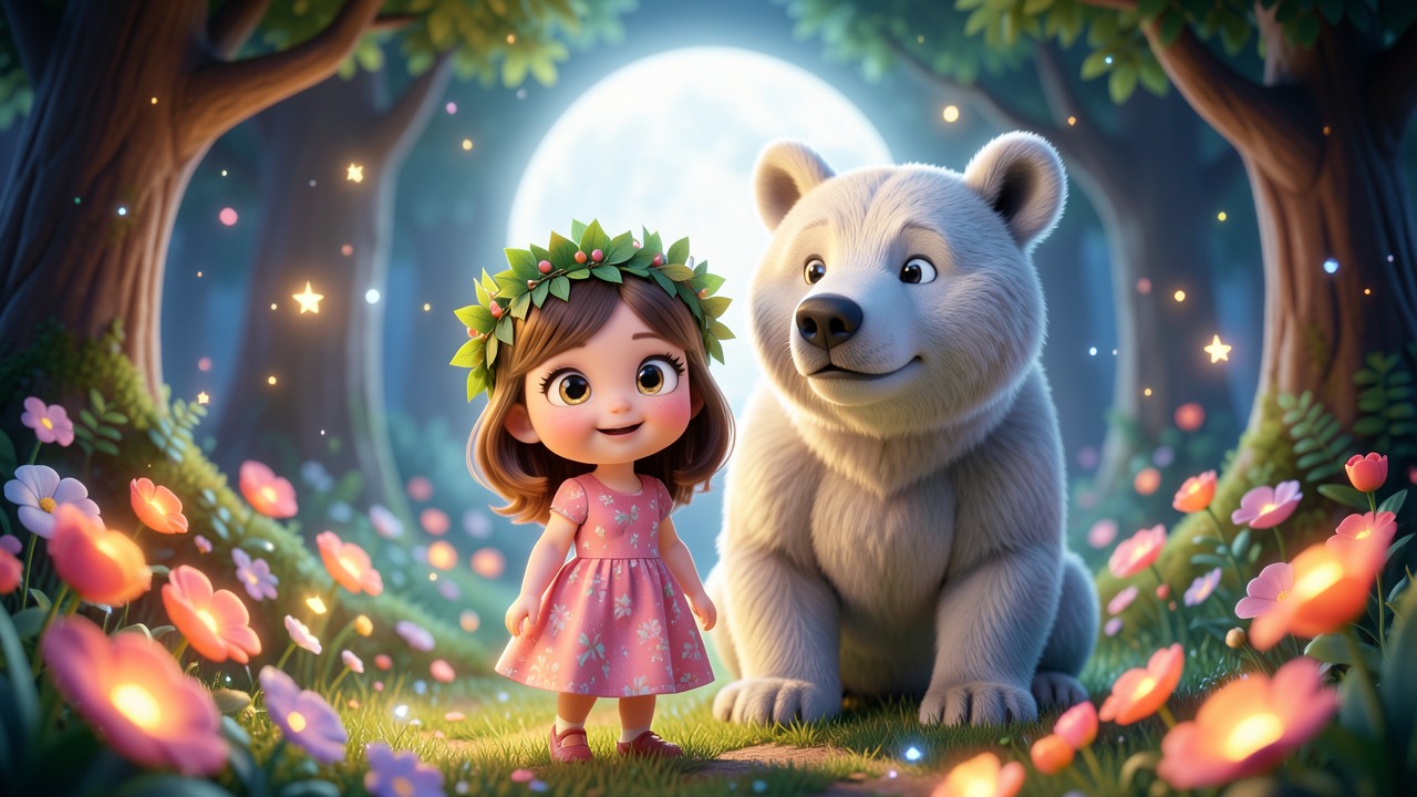 Lendas para Crianças: A Menina e o Urso de Luas