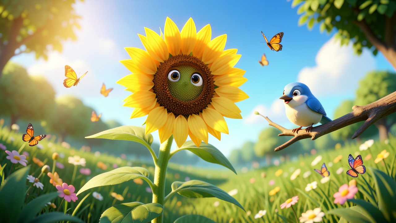 Happy Short Stories: The Song of the Sunflower