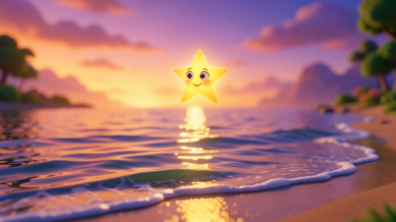 Kindergeschichte zum Vorlesen: Der kleine Stern und das flüsternde Meer