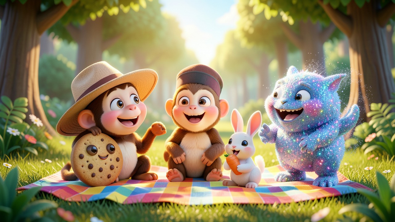 Histórias Engraçadas para Rir Infantil: O Biscoito Falante e o Piquenique dos Bichos