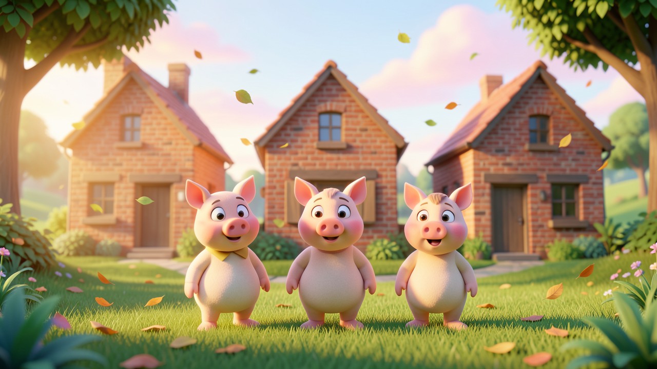 Three Little Pigs and the Windy Hill