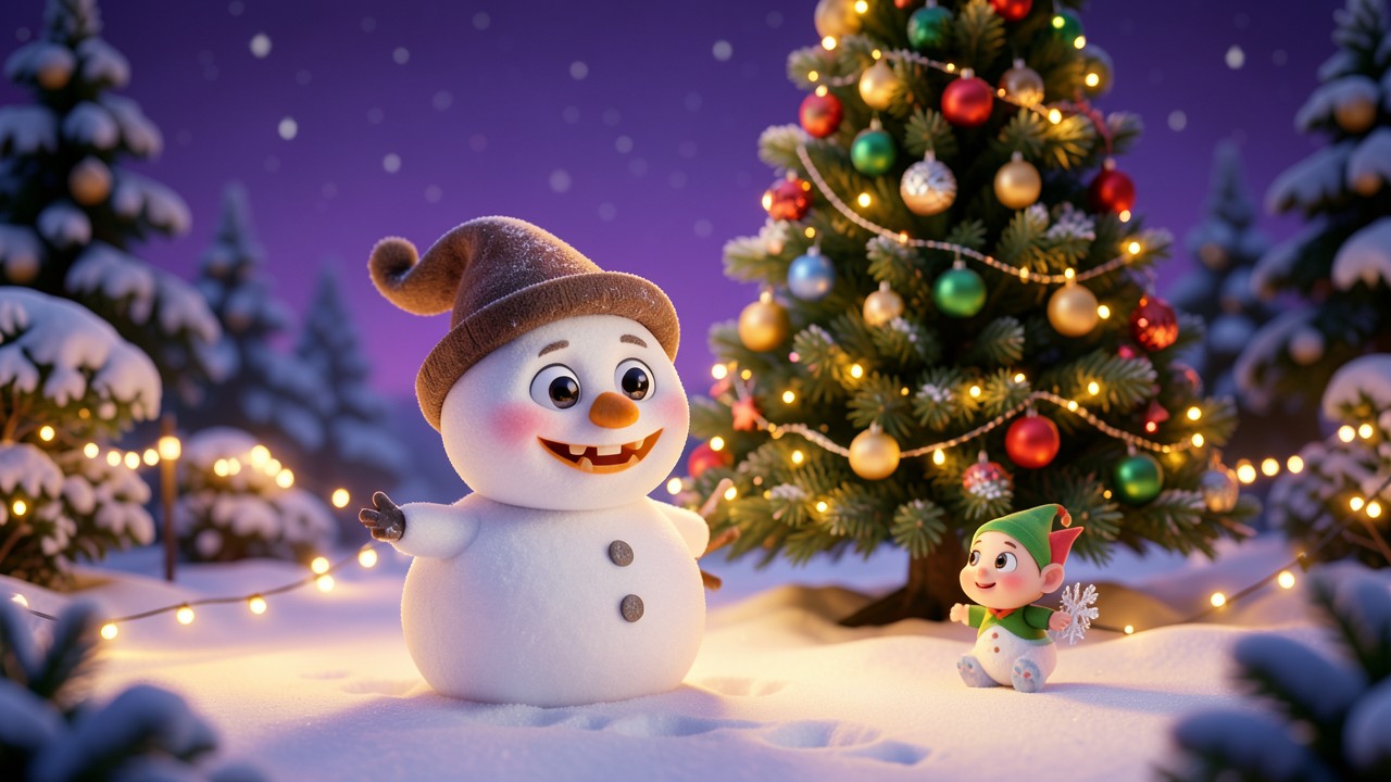 Eine kleine Weihnachtsgeschichte vom Schneemann mit dem warmen Herzen