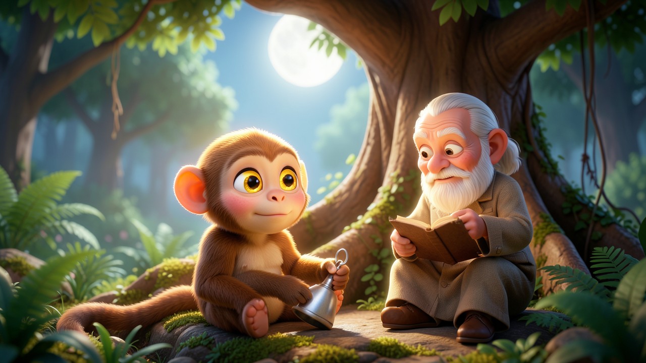 Hindu Folk Tales: The Moon, the Monkey, and the Lost Bell