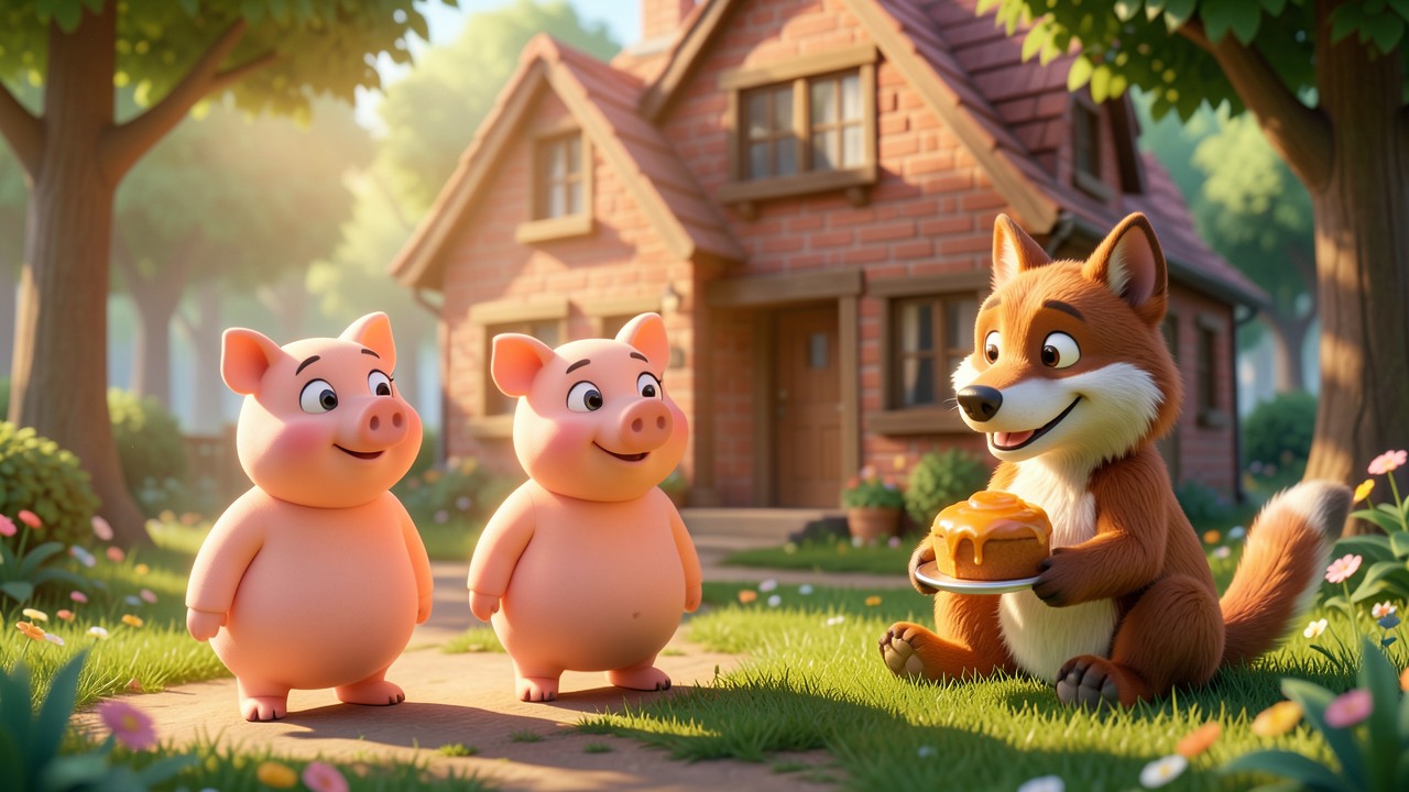 The Three Pigs and Big Bad Wolf Story: A Tale of Bricks and Breeze