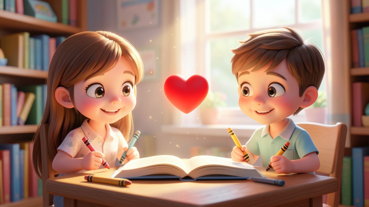 A historinha do coração que aprendeu a bater de amor