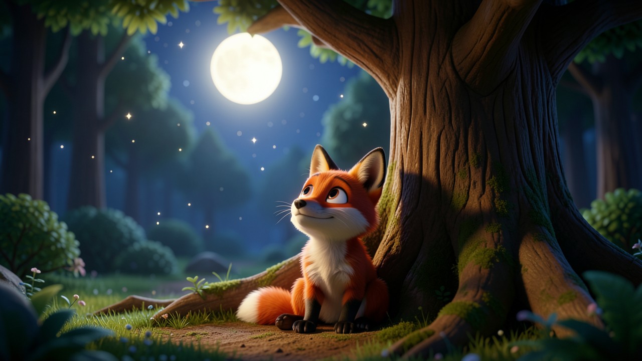 Petite histoire pour dormir : La lune et le petit renard