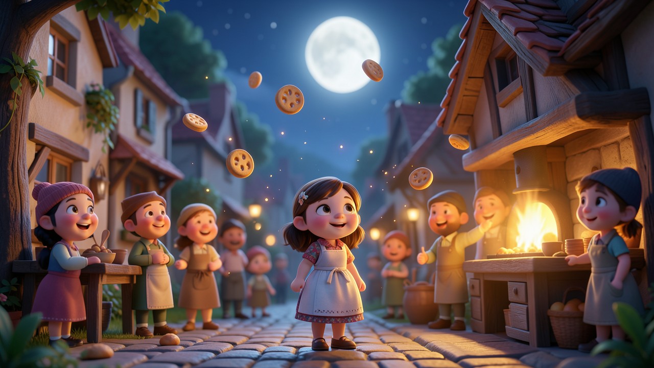 Fairy Tales in French Language: The Little Baker and the Moonlight Biscuits