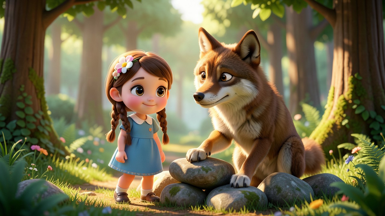 Historias infantis: A Menina e o Lobo Gentil