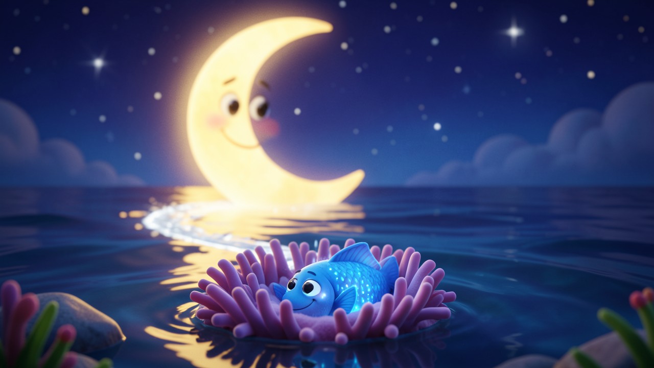 Favole della buona notte: La luna e il pesciolino addormentato