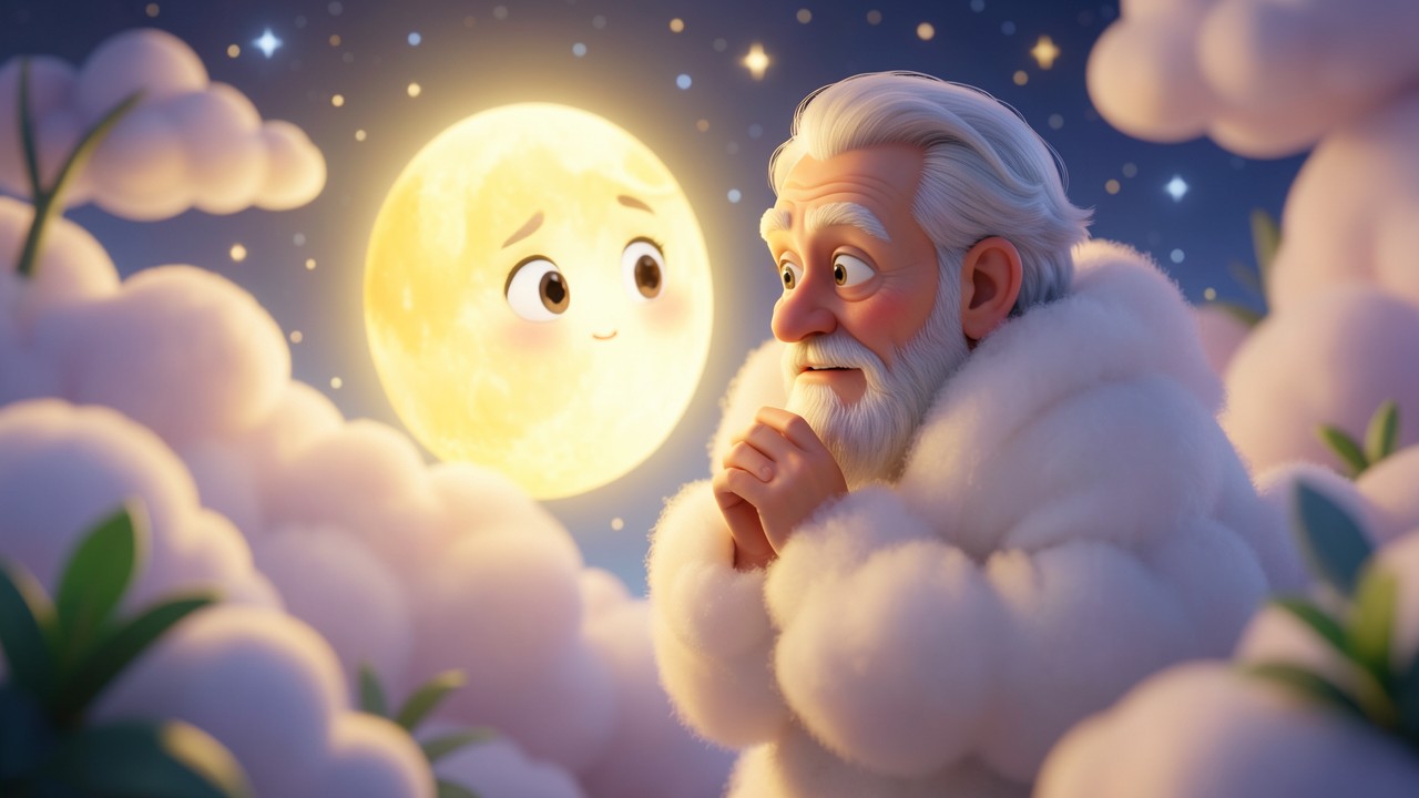 Courtes histoires: La Petite Lune et le Chuchoteur des Nuages