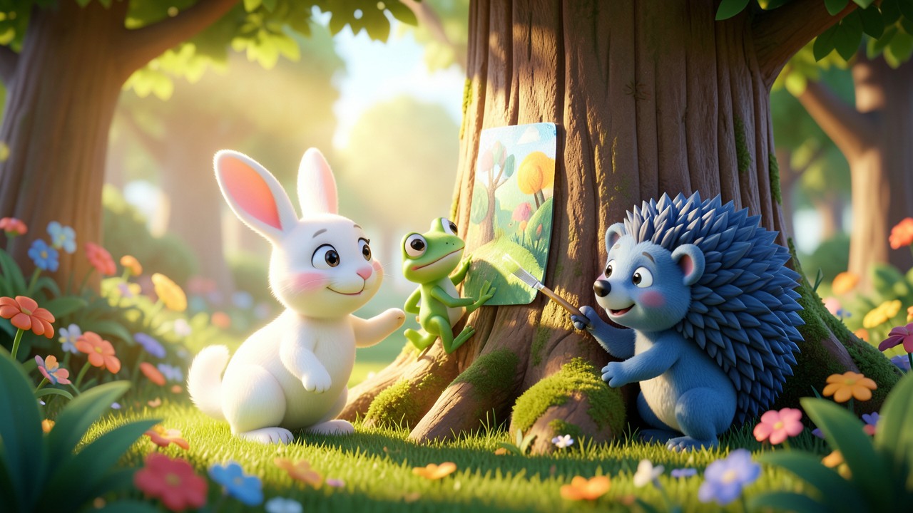 Pequenas histórias infantis sobre bullying e amizade no Bosque Colorido