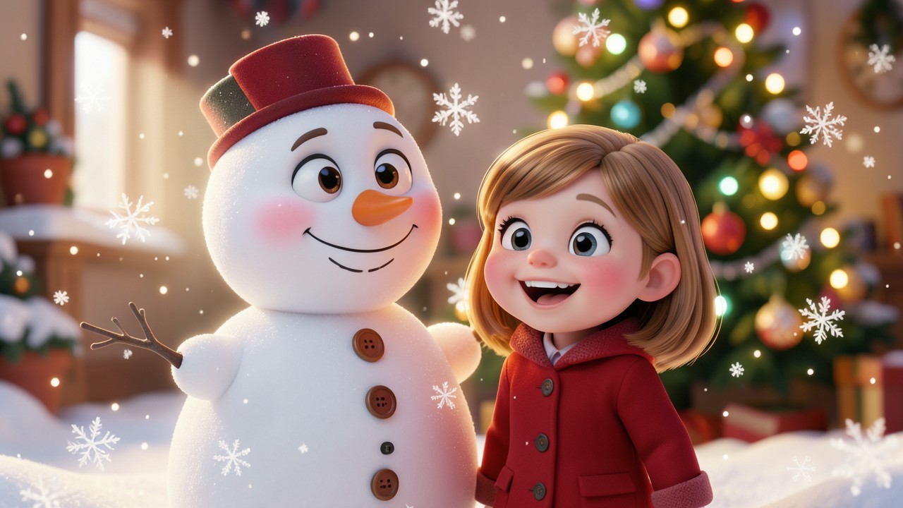 Lustige Weihnachtsgeschichte Kurz: Der Schneemann mit dem Lachkern